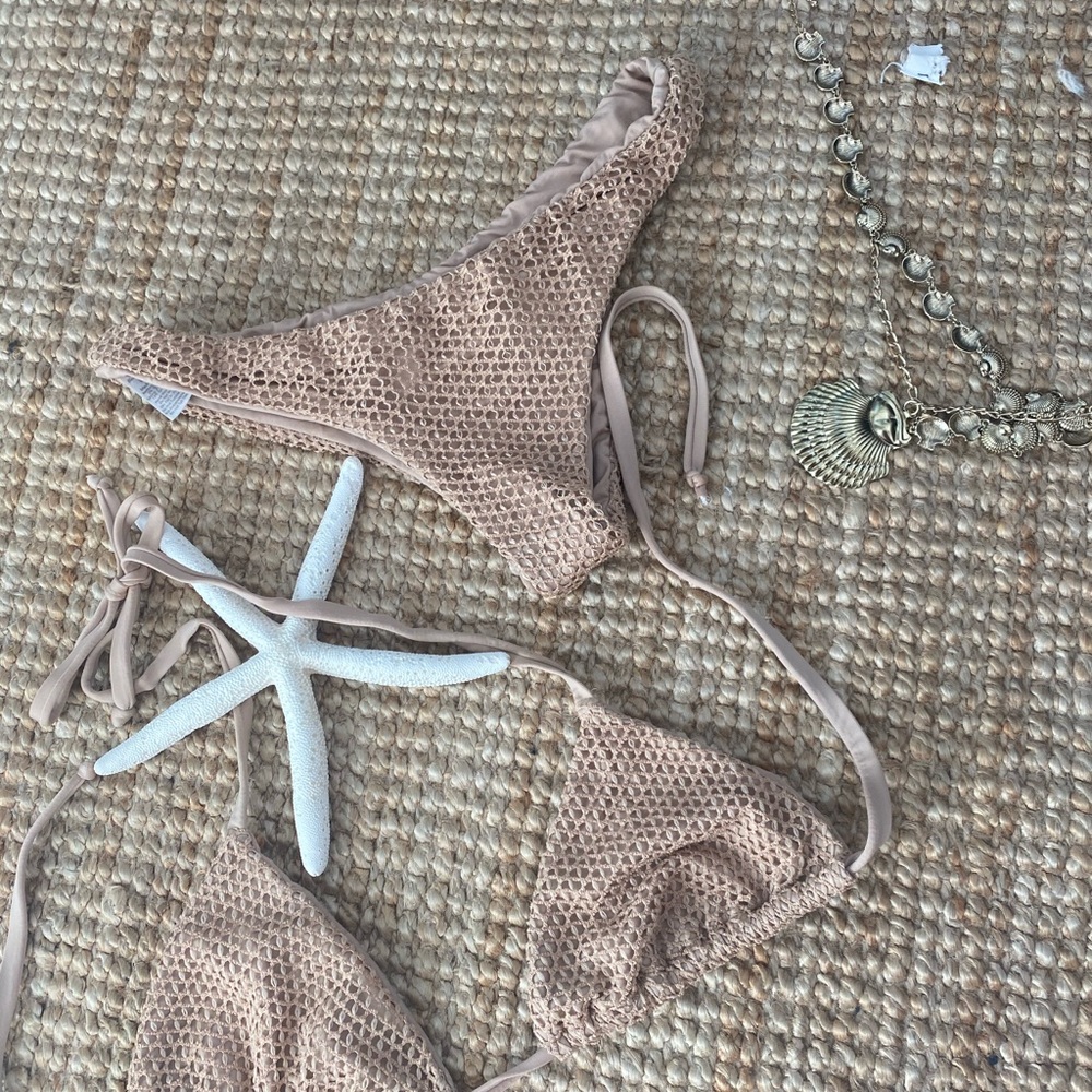 Blue life nude crochet bikini 🐚